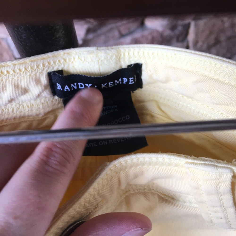 Light Yellow Cropped Capri Randy Kemper Jeans - Picture 3 of 6